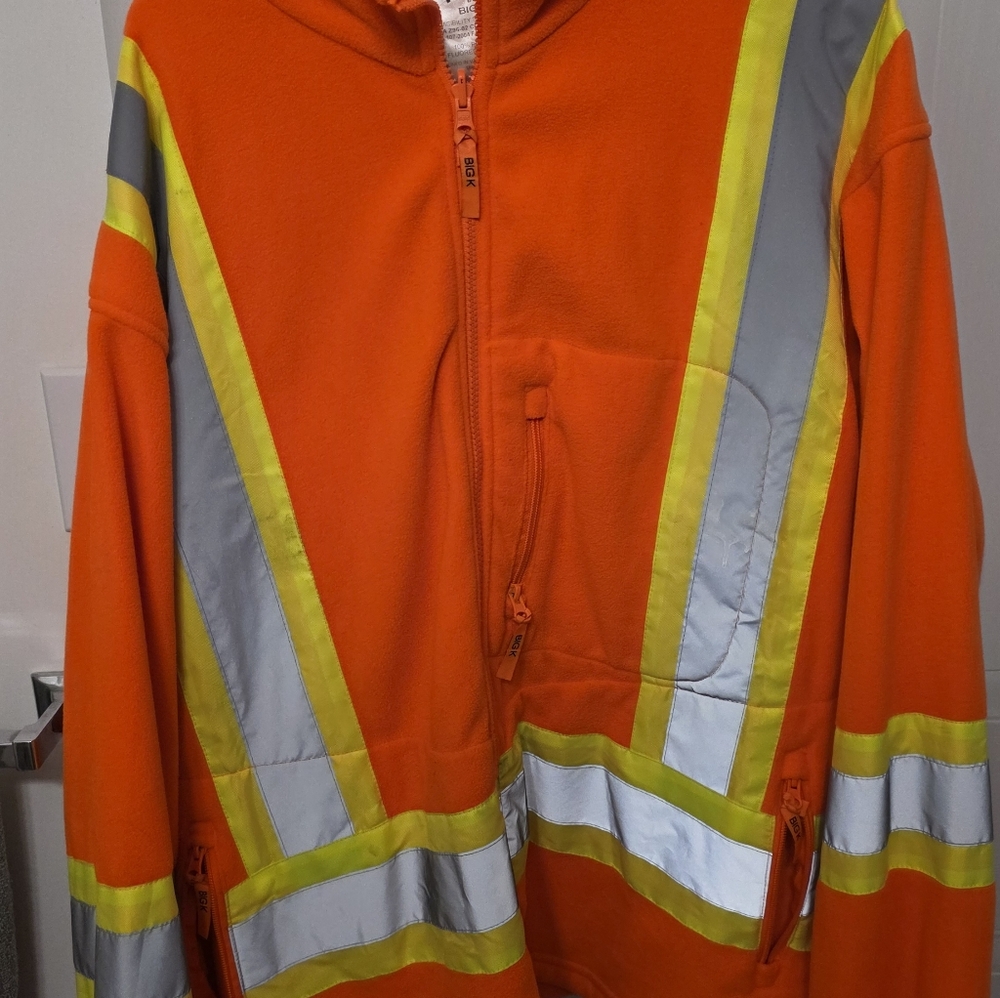 King Big K Orange Safety Fleece Jacket X3